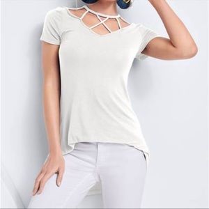 NWOT Venus Hi Low Strappy Tee Size Large